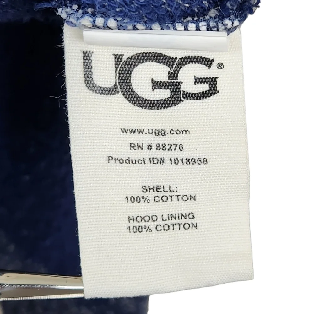 UGG Blue Oversized Full Zip Hoodie Jacket Men's Size Small
